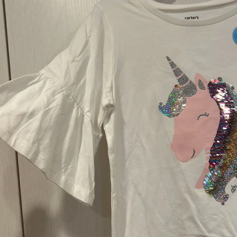 Uniqorn sequins white top